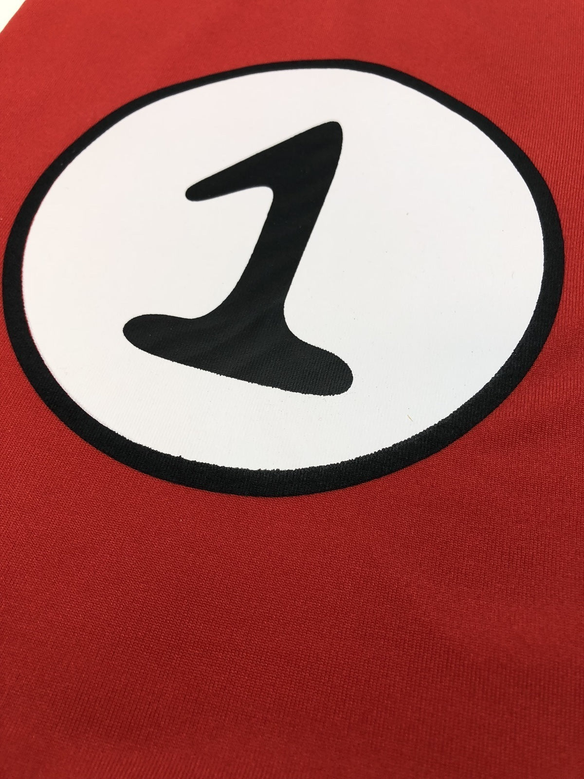 Adult Cat In The Hat Thing 1 Dr Seuss Red Top Party Costume Book Week - M