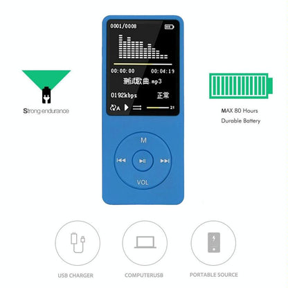 Portable Lcd Fm Radio Mp3 Mp4 Player 4Gb Memory Black - White 4Gb