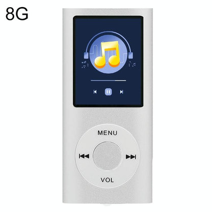 1.8 Inch Metal Mp4 Player + 16G Tf Card + Earphone + Cable - Silver - With Earphone+Cable