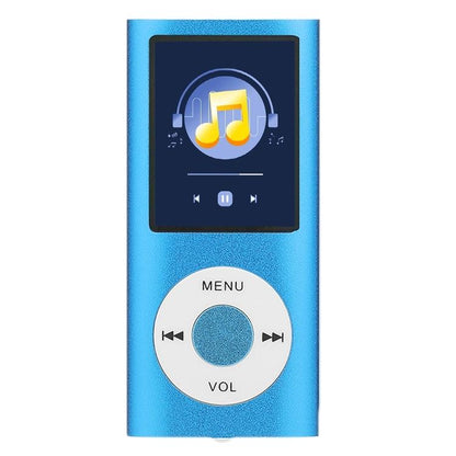 1.8 Inch Metal Mp4 Player + 16G Tf Card + Earphone + Cable - Blue - With 8G Tf Card+Earphone+Cable