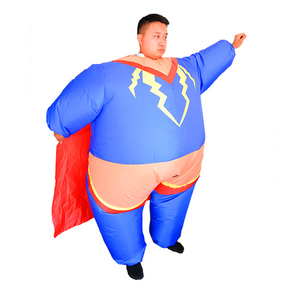Super Hero Fancy Dress Inflatable Suit - Fan Operated Costume