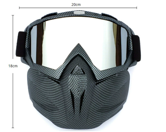 Small Flower Frame Faux Red Flake Full-Face Snow Goggles with Mirror Lens - Ultimate Protection and Comfort